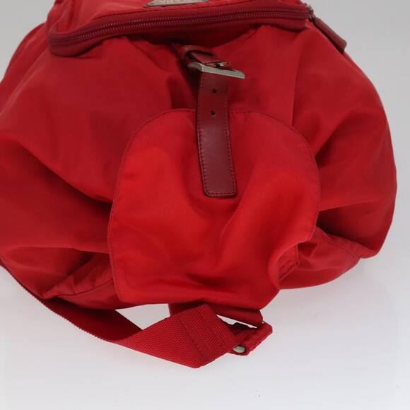PRADA Backpack Nylon Red - Picture 6 of 13